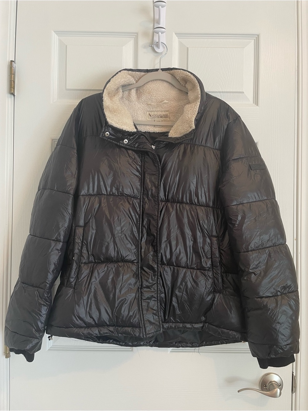 Koolaburra by UGG Sherpa Collar Puffer Winter Coat Black Women’s Size Large